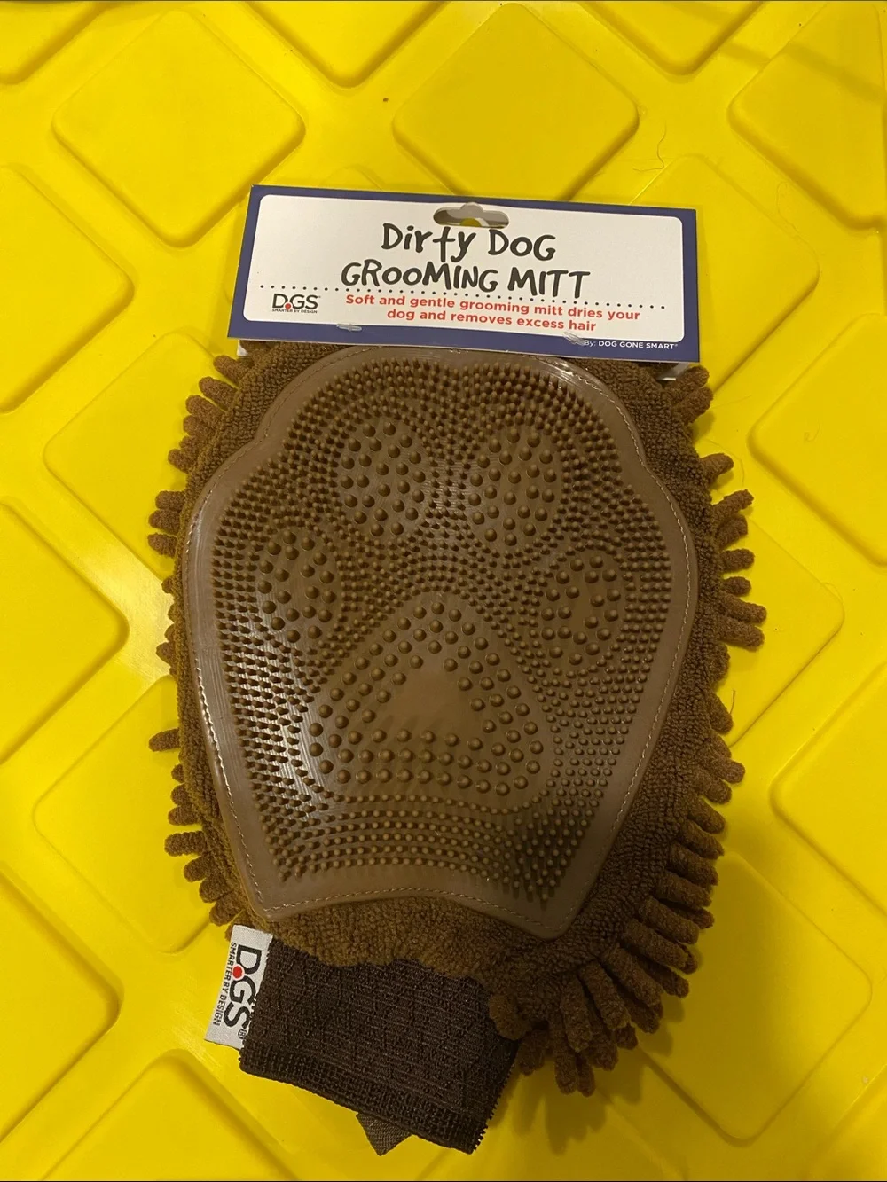 Brown Grooming Mitt for Dogs